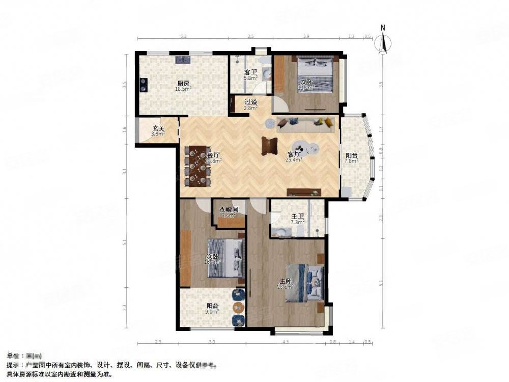 东方天郡(西区)3室2厅2卫128㎡南450万