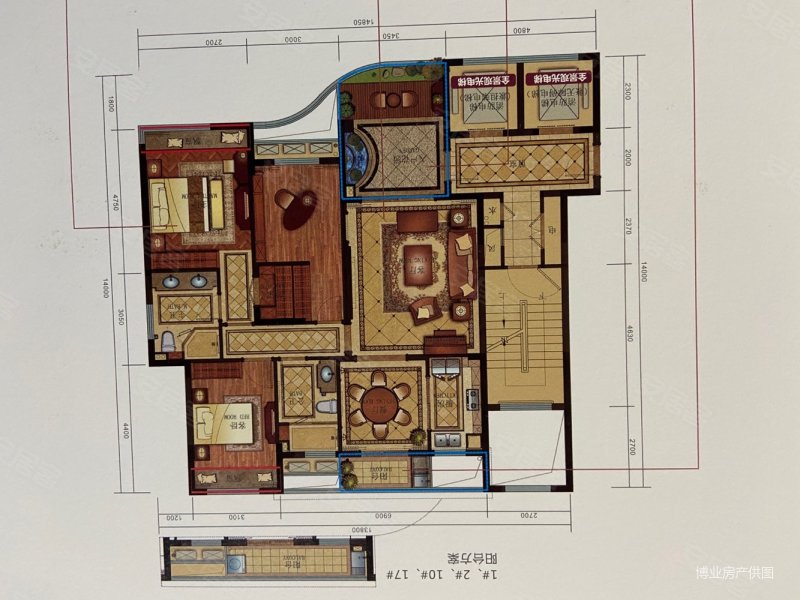 五矿绿城御园(公寓住宅)3室2厅2卫135㎡南北172万