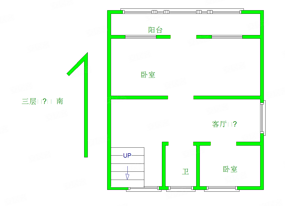 北苑小区5室4厅3卫286.87㎡南北330万