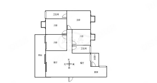 云星钱隆公馆4室2厅2卫107㎡北83万