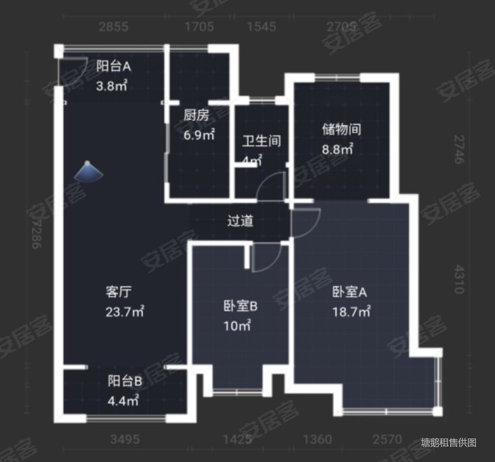 楼龄新 近地铁 中间楼层采光好 商品住宅 南北通透 小三居,龙湖花千树