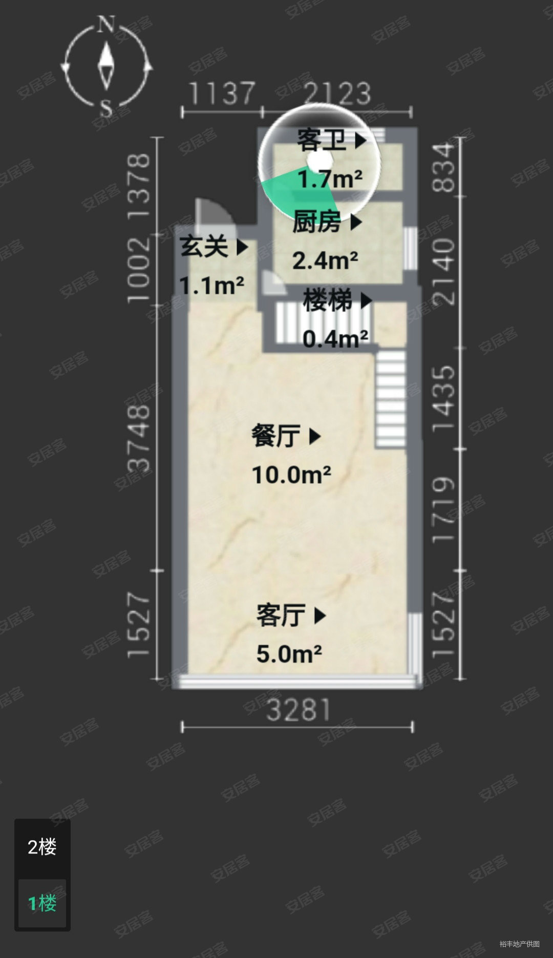 泽德花苑2室1厅1卫60㎡南109万