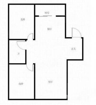 袁家花园2室2厅1卫91㎡南北45.8万