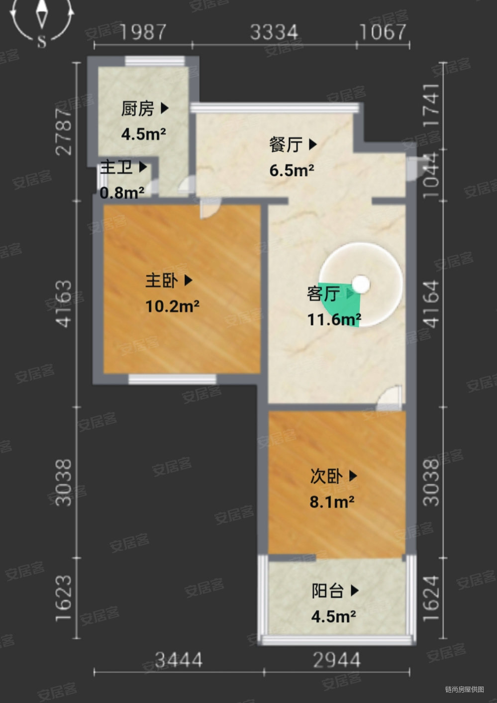 查家湾18号小区2室2厅1卫97㎡南北8.5万