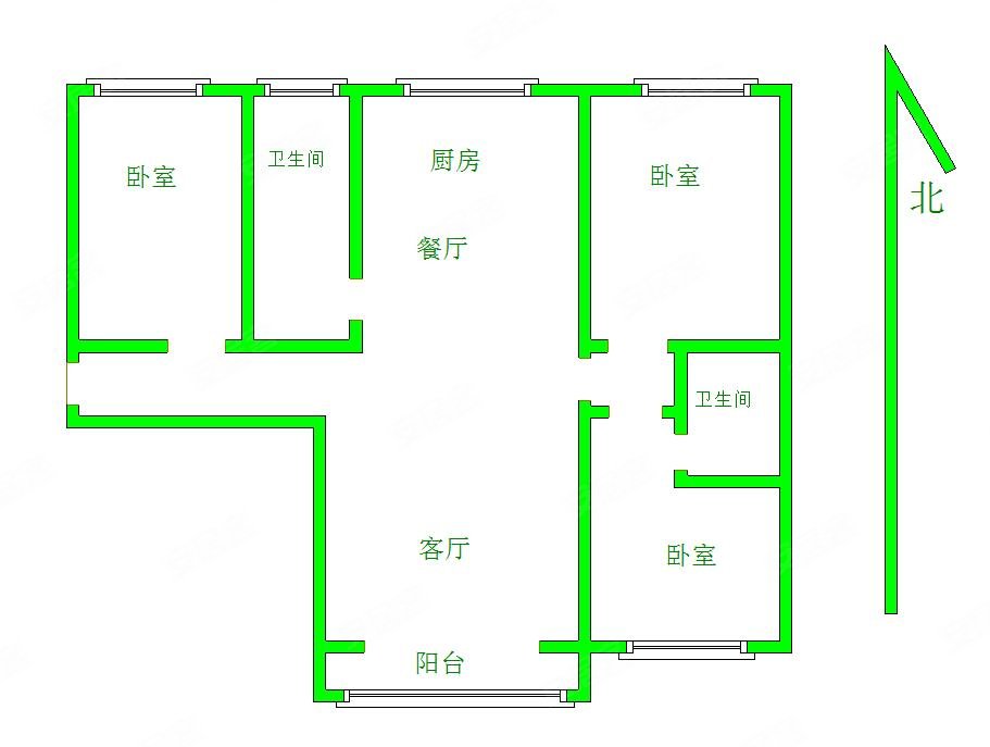 客运中心东城国际126平大三居南北户型随时可以看房