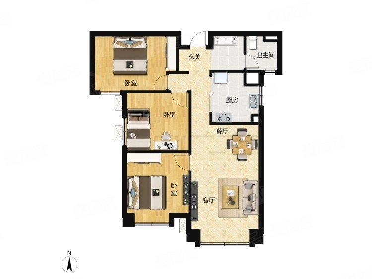 万科星光都会 95平米 3室2厅1卫 精装修 产权清晰可按揭