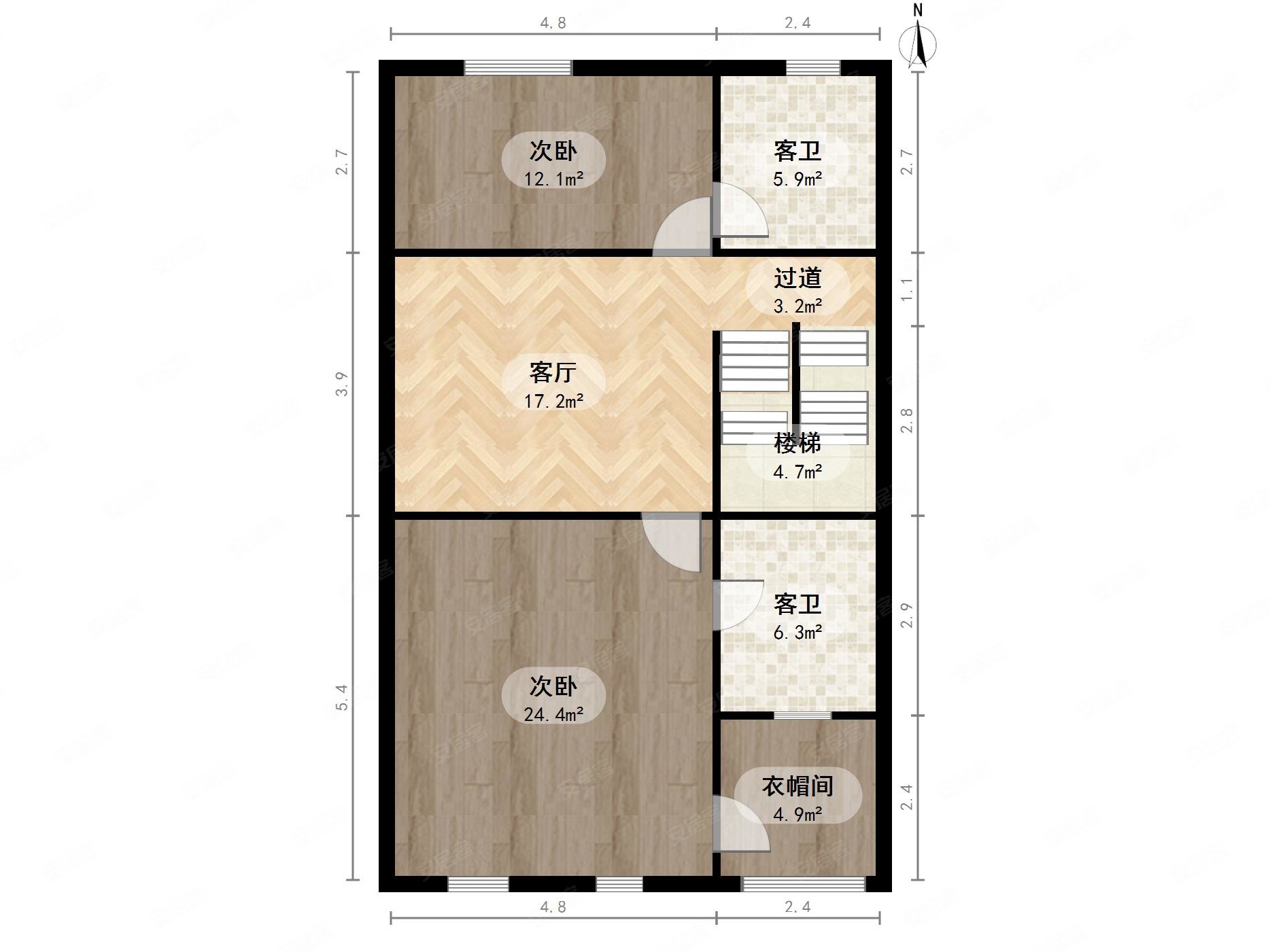 燕西台(别墅)3室2厅5卫323.33㎡南北2500万