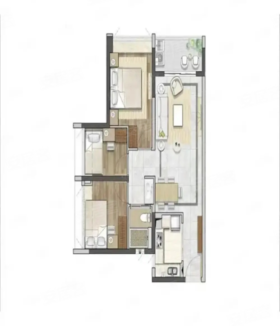 带全屋家私!送车位,蓝湾半岛(博罗)二手房,45.66万,2室2厅,1卫,71.