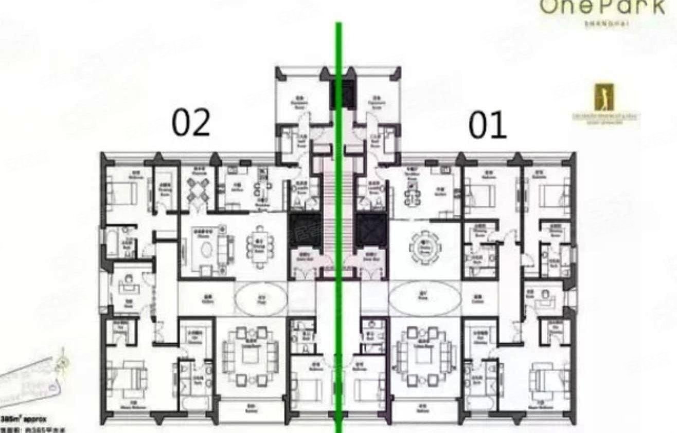 古北壹号次顶楼观景高尔夫和小区别墅