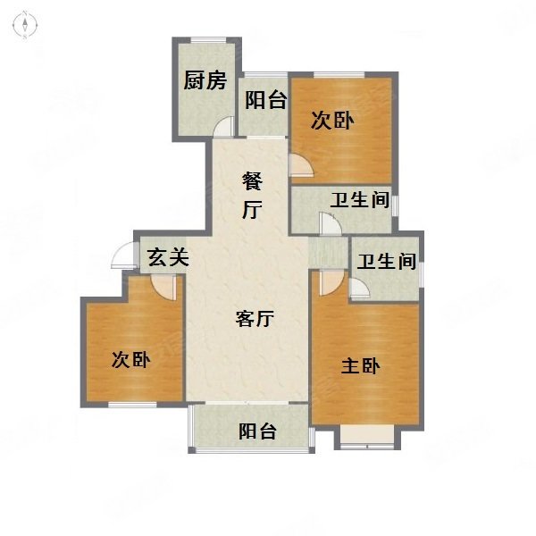 金水新苑3室2厅2卫125.17㎡南北278万