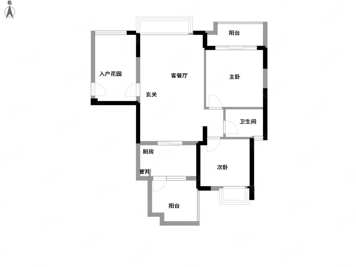 格力香樟2室2厅1卫90.99㎡南北277万