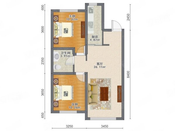 哈尔滨道里群力中海寰宇天下中海寰宇天下精装两室一厅 临近三中出行