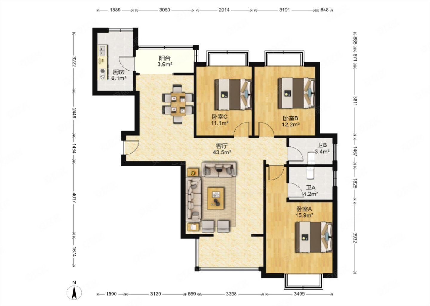 华府御园周边配套完善普通有钥匙带您看