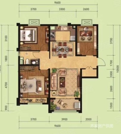 石家庄碧桂园3室2厅1卫117㎡南北65万