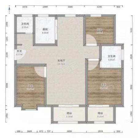 大顺花园(高唐)3室2厅2卫150.51㎡南北72万