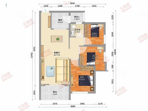 一城悦府 商圈成熟 产权清晰 交通便捷 南北通透 满五