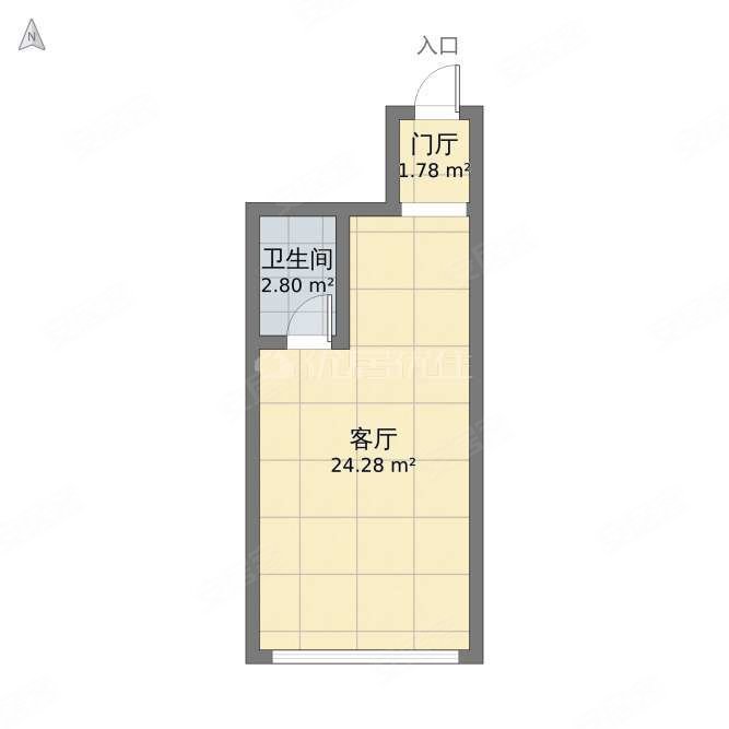 金河湾尚品1室1厅1卫37.48㎡南19.9万