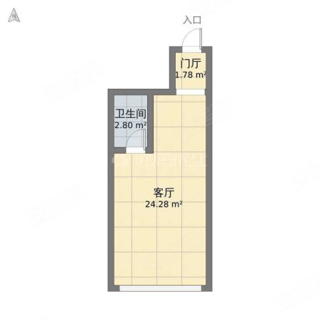 金河湾尚品1室1厅1卫37.48㎡南19.9万