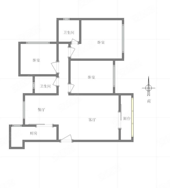 中骏云景台3室2厅2卫99㎡南42万