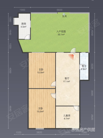 为民雅苑3室1厅1卫80㎡南北39.8万