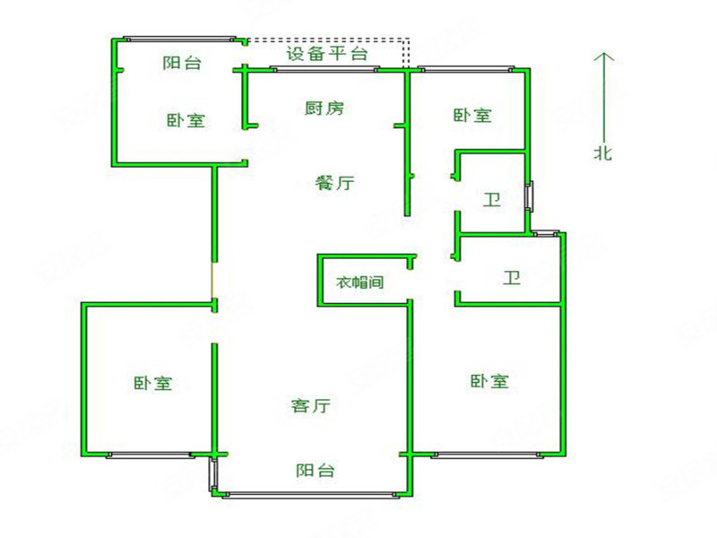 中冶德贤公馆4室2厅2卫137.75㎡南北215万