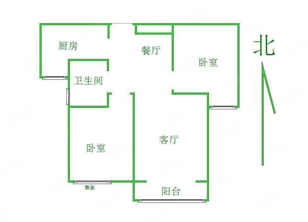 直隶新城花都2室2厅1卫93㎡南98万