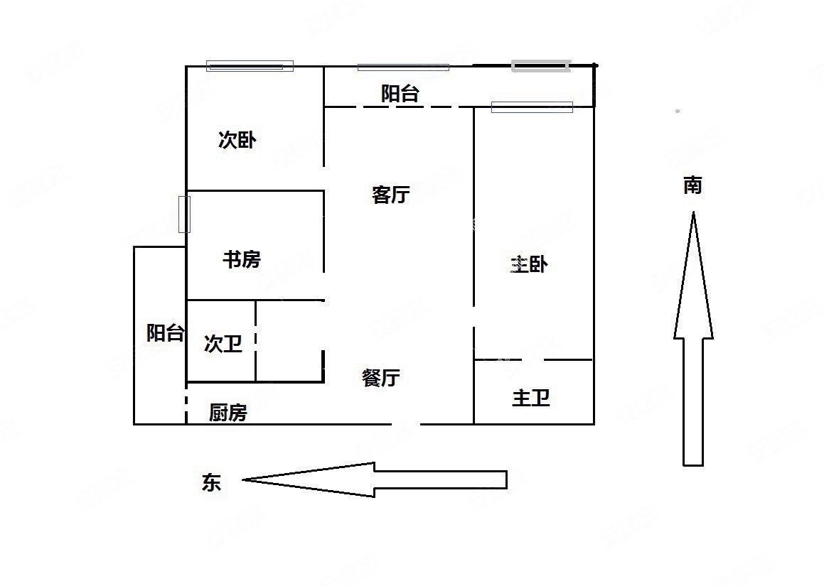 俊发城郁金苑3室2厅2卫112.3㎡南175万