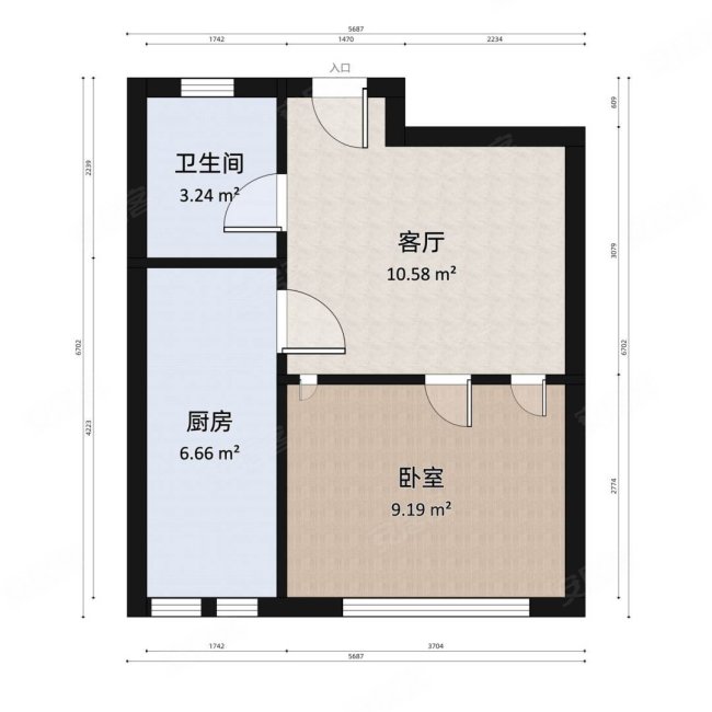 一楼带院 带地下室 精装修拎包入住,正商蔚蓝港湾二手房,52万,1室1厅