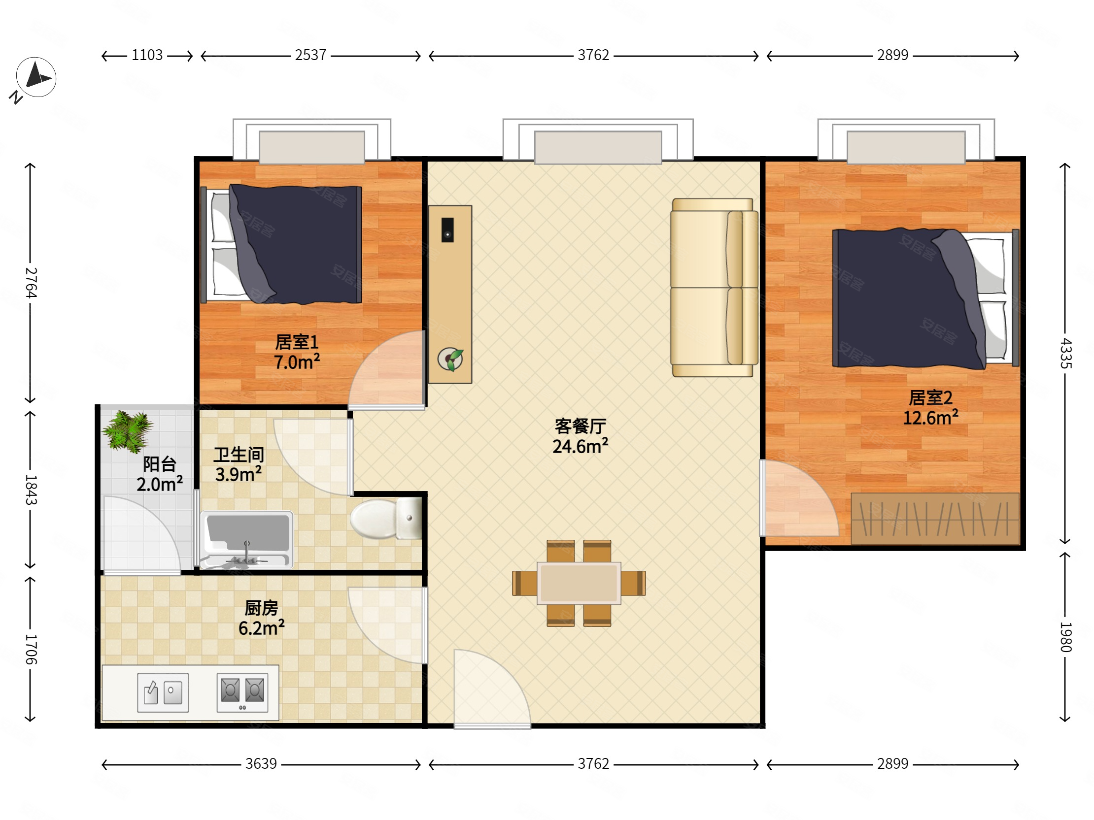 福田近口岸皇御苑精装2房业主诚心出售