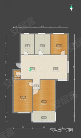 龙臣公寓3室2厅1卫101.42㎡东北558万