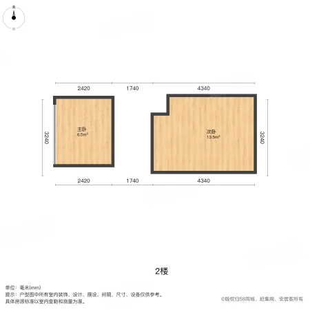 华远海蓝郡(商住楼)2室1厅1卫34.64㎡南22万