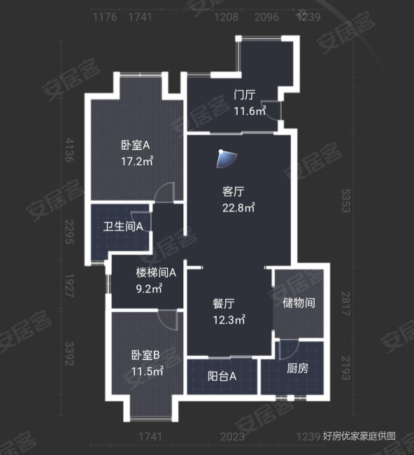 艺锦湾4室2厅3卫171.92㎡南北420万