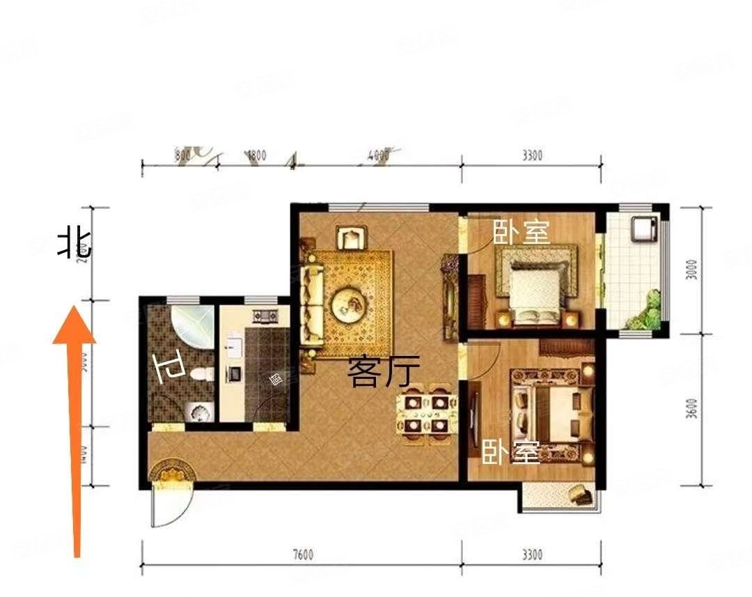 同祥城ab区面积89002室2厅1卫