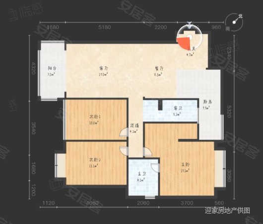 弥勒印象3室2厅2卫139㎡南北86.6万