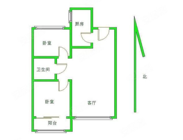 保利中央公园(北区1,2,3,6,7号楼)2室2厅1卫81.97㎡南北160万