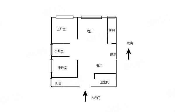 中央公园3室2厅1卫106㎡南北46.8万