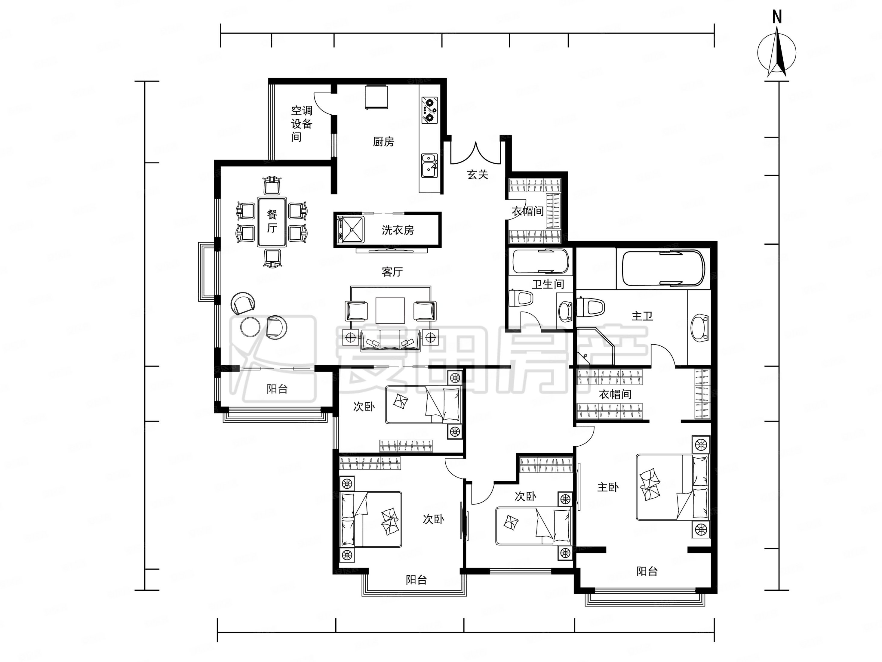 新上好房 光彩国际 大平层,光彩国际公寓二手房,2300万,4室1厅,2卫