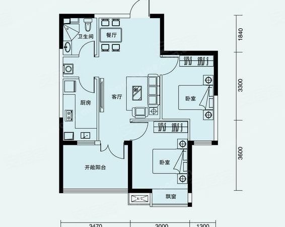 燕郊官悦欣园(b区)国贸商圈 官悦欣园大两居室临近合生汇 周边设施