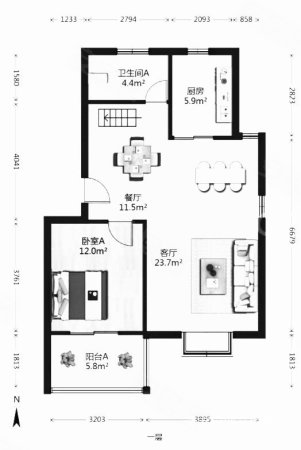 锦楠苑4室2厅2卫71㎡南42.3万