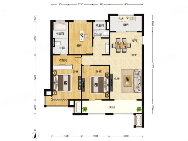 可月付可短租西安租房雁塔区西部大道欧亚学院清凉山居工会医院
