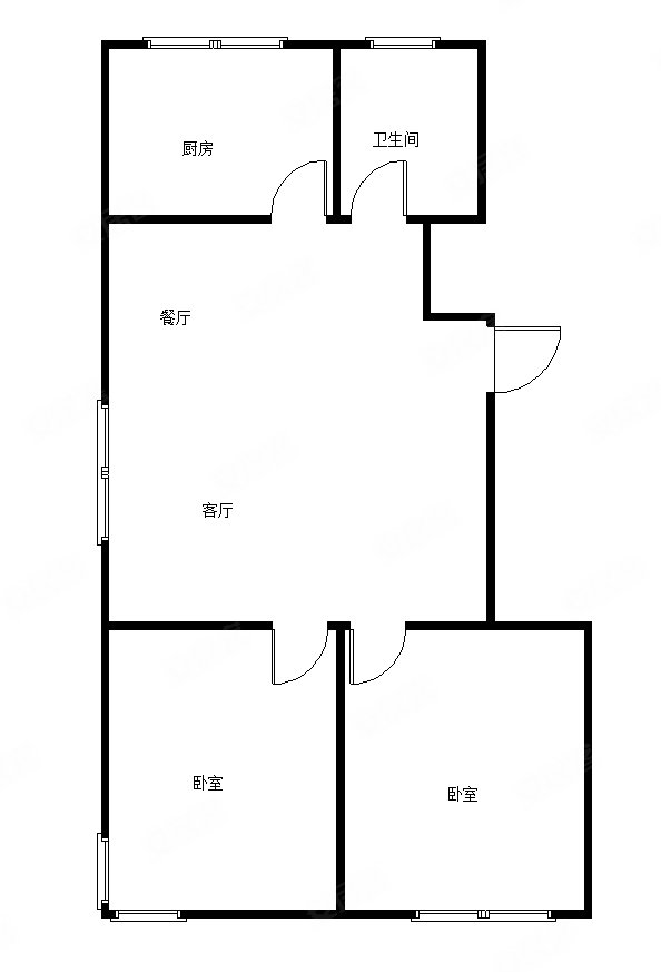 辰源雅景2室1厅1卫68.88㎡南北51.8万