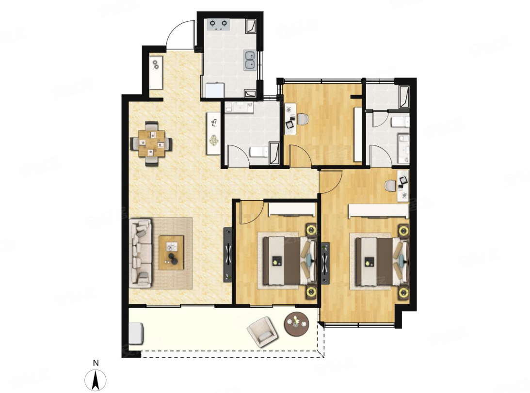 南部新城保利堂悦低总价三房业主诚售