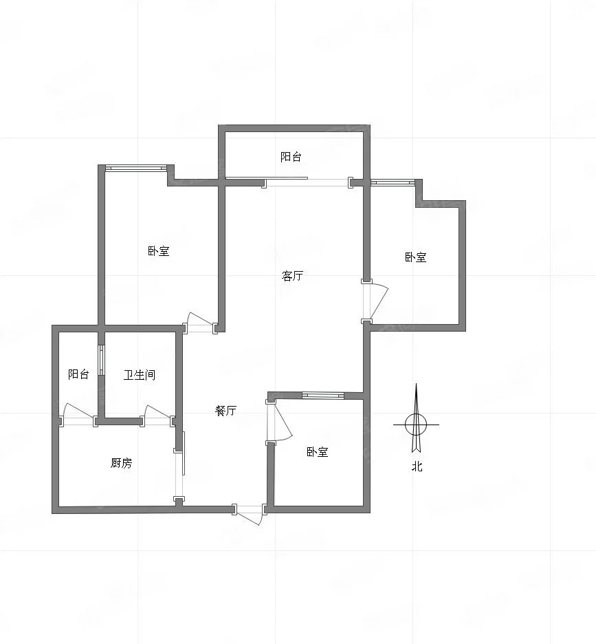 松龙锦绣园3室2厅1卫87.66㎡南99.5万