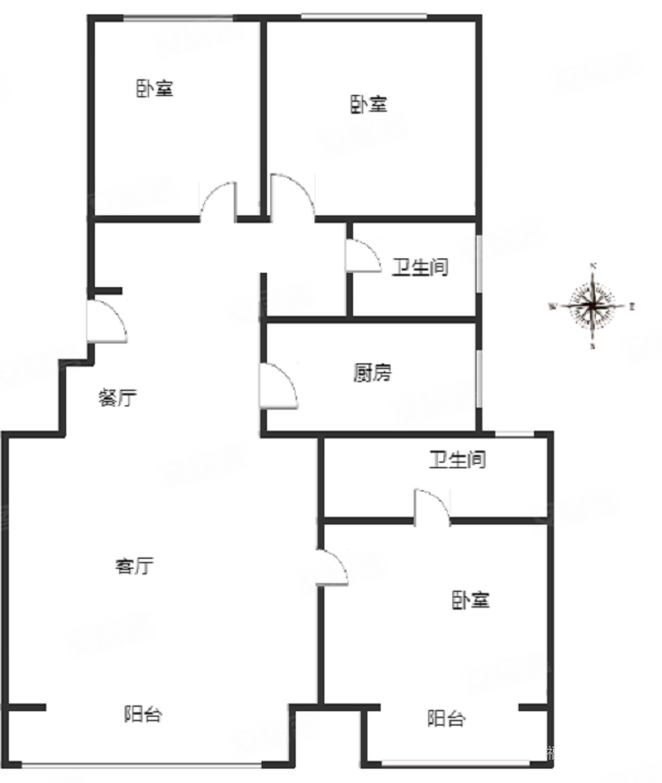 学府澜湾(二期)3室2厅2卫115㎡南北98万