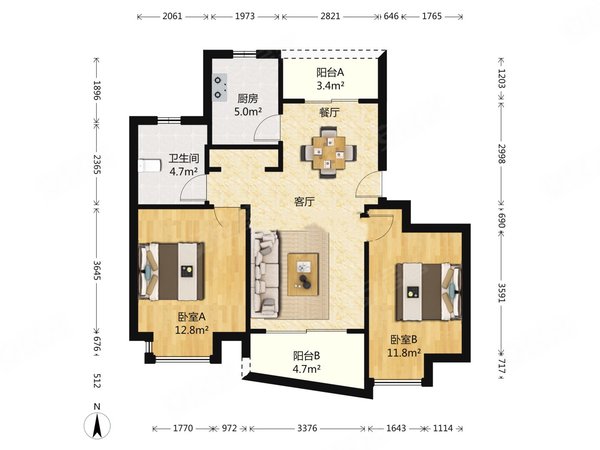 【多图】嘉怡水岸(公寓住宅),吴泾租房,新出嘉怡水岸 双南2室94平
