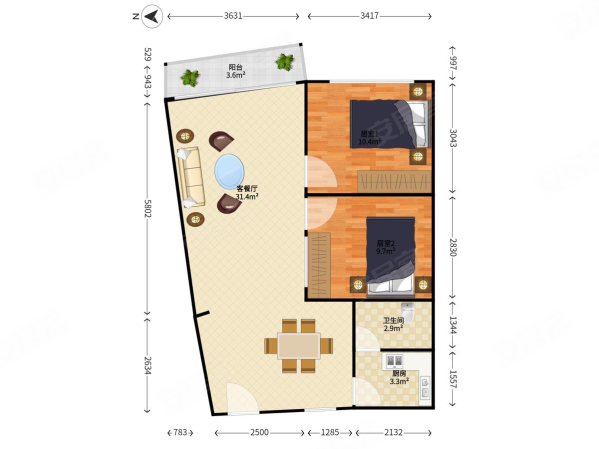 龙华出价就卖惊天大笋盘煜丰泽花园广场两房两厅