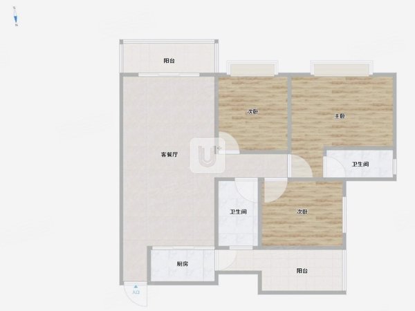 南宁西乡塘安吉桃花源祈福城桃花源祈福城小区,三房两厅两卫,彩光很好