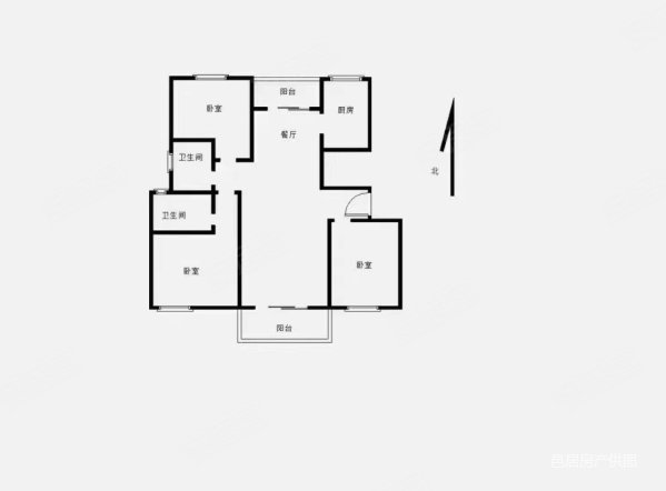 熙和御景园3室2厅2卫126.7㎡南北65万