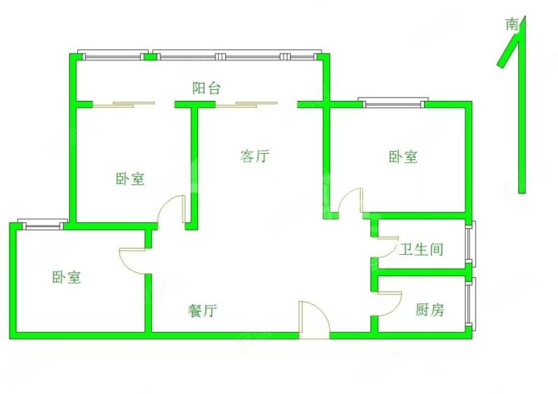 建业壹号城邦3室2厅1卫123㎡南北79.8万