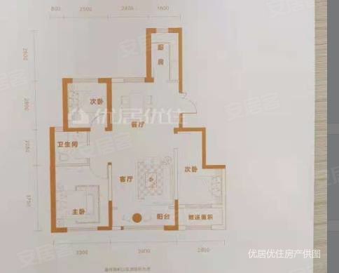 逸兰汐三期3室2厅1卫119㎡南北78.8万